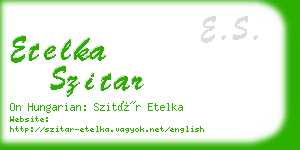 etelka szitar business card